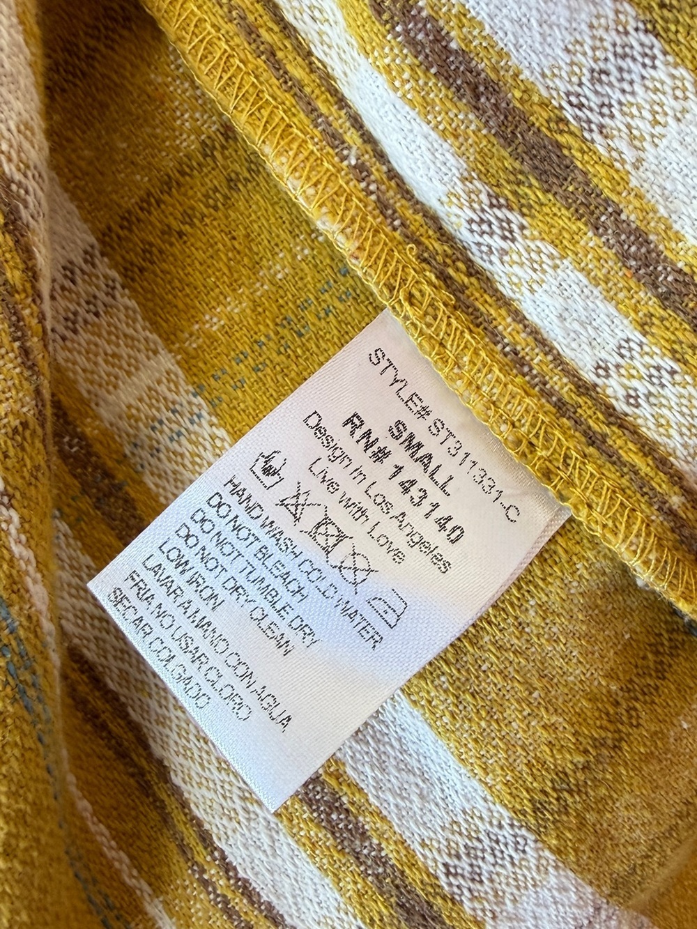 Style Rack Mustard Yellow Plaid Flannel Shacket – Oversized Button Front Jacket - Picture 5 of 6